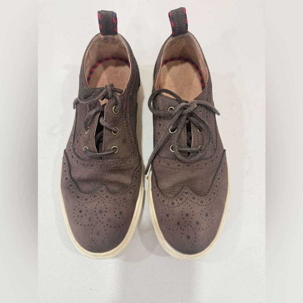 Polo Ralph Lauren Jarrod Brown Leather Oxfords Men Size 7,5 D